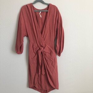By Anthropologie Puff Sleeve Wrap Dress 0P